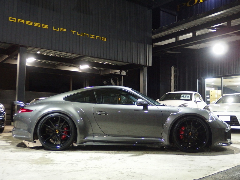 ポルシェ 911(Type991) カレラ 左ハンドル EUR-GTRワイドボディ NAモデル ES可変バルブマフラー 中古車