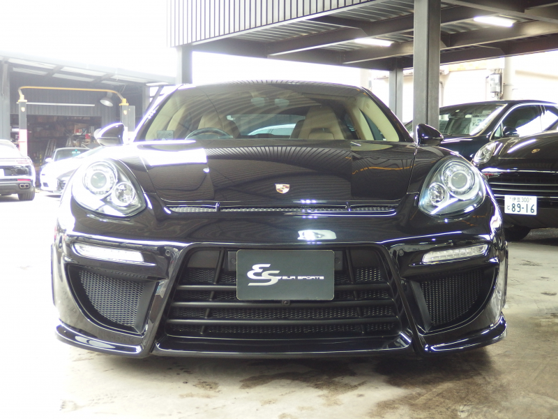 ポルシェ パナメーラ 後期 EUR-GTエアロ ES22インチアルミ ESスポーツマフラー ESダウンサス 正規ディーラー車 ベージュ×ブラックレザー 中古車