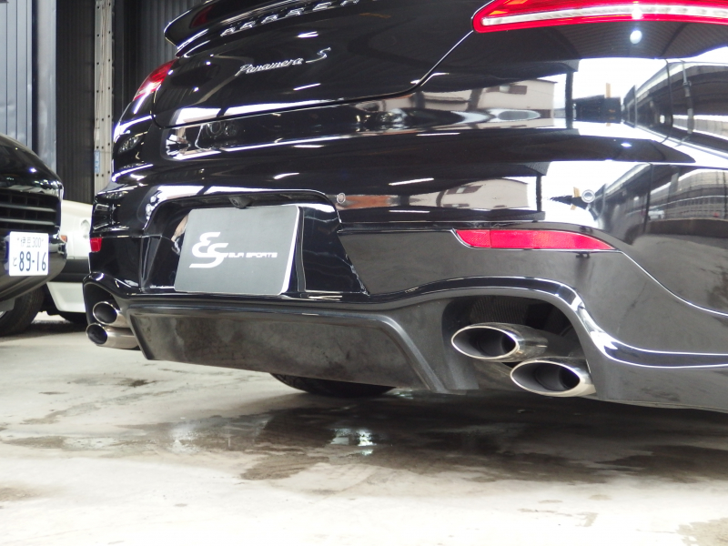 ポルシェ パナメーラ 後期 EUR-GTエアロ ES22インチアルミ ESスポーツマフラー ESダウンサス 正規ディーラー車 ベージュ×ブラックレザー 中古車