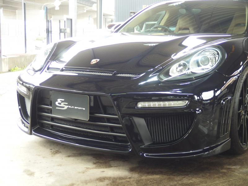 ポルシェ パナメーラ 後期 EUR-GTエアロ ES22インチアルミ ESスポーツマフラー ESダウンサス 正規ディーラー車 ベージュ×ブラックレザー 中古車