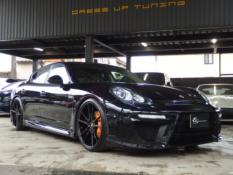 ポルシェ パナメーラ 後期 EUR-GTエアロ ES22インチアルミ ESスポーツマフラー ESダウンサス 正規ディーラー車 ベージュ×ブラックレザー 中古車