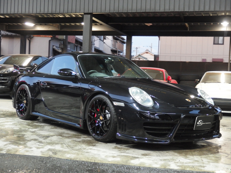 ポルシェ 911(Type997) カレラS 右ハンドル　正規ディーラー車　サンルーフ　EUR-GTエアロ　ESダウンサス　ESスポーツマフラー　社外19inアルミ 中古車