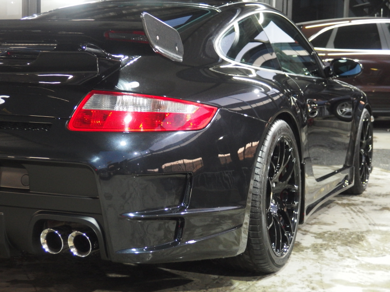 ポルシェ 911(Type997) カレラS 右ハンドル　正規ディーラー車　サンルーフ　EUR-GTエアロ　ESダウンサス　ESスポーツマフラー　社外19inアルミ 中古車