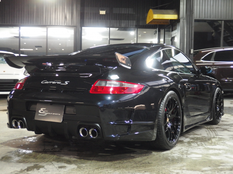 ポルシェ 911(Type997) カレラS 右ハンドル　正規ディーラー車　サンルーフ　EUR-GTエアロ　ESダウンサス　ESスポーツマフラー　社外19inアルミ 中古車