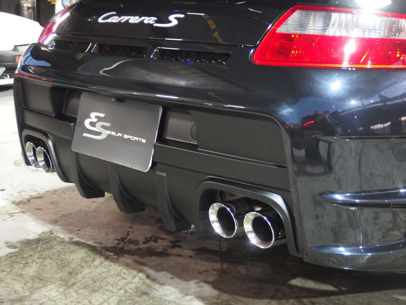 ポルシェ 911(Type997) カレラS 右ハンドル　正規ディーラー車　サンルーフ　EUR-GTエアロ　ESダウンサス　ESスポーツマフラー　社外19inアルミ 中古車