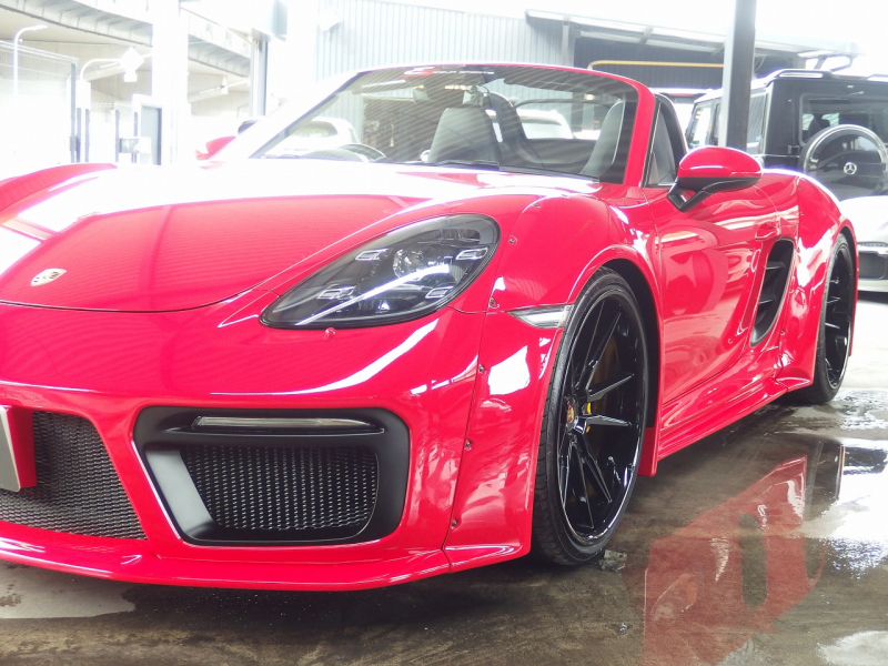 ポルシェ&nbsp;718 ボクスター&nbsp;EUR-GTワイドボディキット　専用21インチアルミホイール　社外ローダウンサス　スポクロPKG&nbsp;中古車