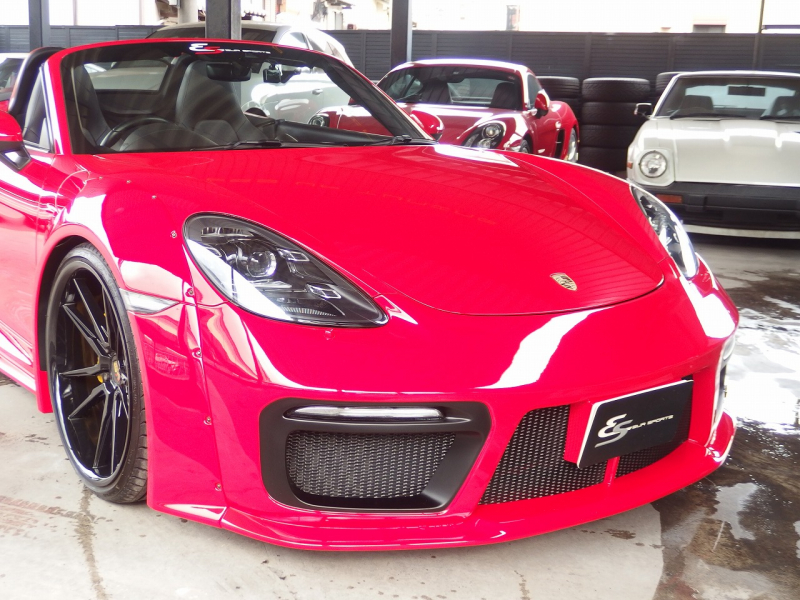 ポルシェ&nbsp;718 ボクスター&nbsp;EUR-GTワイドボディキット　専用21インチアルミホイール　社外ローダウンサス　スポクロPKG&nbsp;中古車