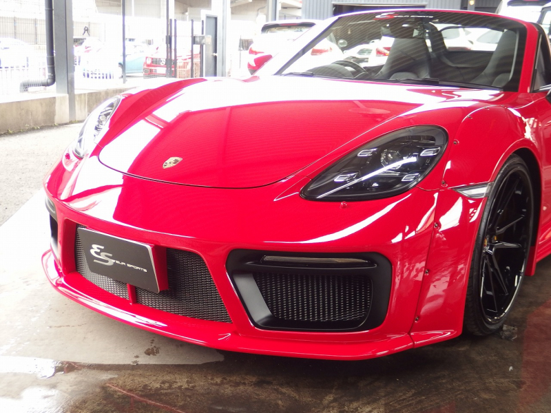 ポルシェ&nbsp;718 ボクスター&nbsp;EUR-GTワイドボディキット　専用21インチアルミホイール　社外ローダウンサス　スポクロPKG&nbsp;中古車