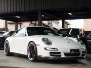 ポルシェ 911(Type997) カレラ4S  正規ディーラー車 Tip-s 左ハンドル スポーツクロノPKG  PASM ESスポーツマフラー ES3-19inアルミ ESローダウンサス 社外カーボンリップ 中古車