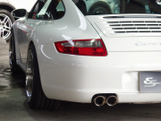 ポルシェ 911(Type997) カレラ4S  正規ディーラー車 Tip-s 左ハンドル スポーツクロノPKG  PASM ESスポーツマフラー ES3-19inアルミ ESローダウンサス 社外カーボンリップ 中古車