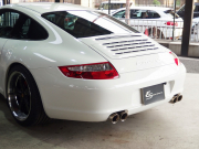 ポルシェ 911(Type997) カレラ4S  正規ディーラー車 Tip-s 左ハンドル スポーツクロノPKG  PASM ESスポーツマフラー ES3-19inアルミ ESローダウンサス 社外カーボンリップ 中古車