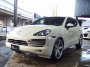 ポルシェ カイエン V6 3.6L 左H ESスポーツマフラー ESダウンサス 社外22inアルミ パノラミックルーフ パークトロニック シートヒーター 中古車