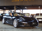 ポルシェ ボクスター 正規ディーラー車　左ハンドル　PDK　ボクスターS用19inアルミ　スポーツエグゾースト　シートヒーター　純正メモリーナビ 中古車