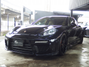 ポルシェ パナメーラ 後期 EUR-GTエアロ ES22インチアルミ ESスポーツマフラー ESダウンサス 正規ディーラー車 ベージュ×ブラックレザー 中古車